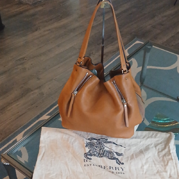 Burberry Handbags - Burberry Brown Leather Shoulder Bag